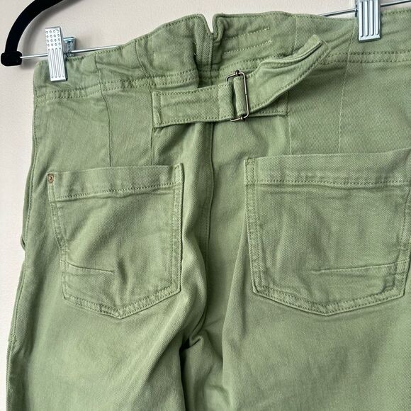 Anthropologie The Kit High-Rise Wide-Leg Utility Trouser by Pilcro 27 (Green) - Picture 6 of 7